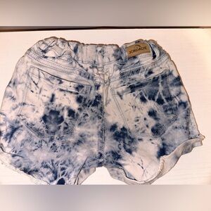 Girls Tie Dye Blue & White Jordache Shorts Adjustable Waist Size 7